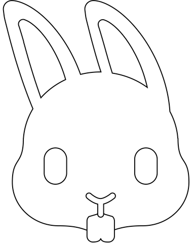 Bunny Emoji Coloring Page